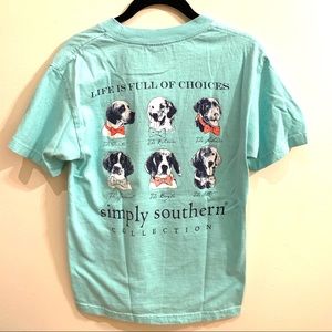Simply Southern Dog Bow tie T-shirt